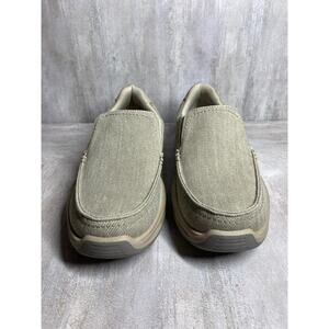 Skechers Shoes Mens 9 Extra Wide Taupe Slip On Air Cooled Memory Foam Vegan
